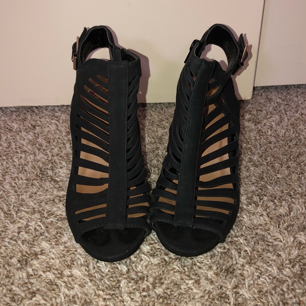 Black Strappy Heels